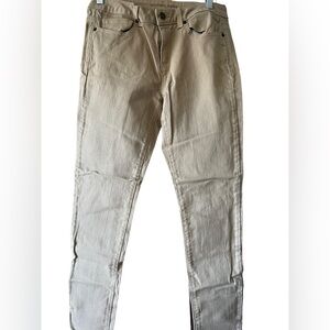 Michael Kors Tan Cotton Blend Slim Fit Mid Rise 5-Pocket Jeans